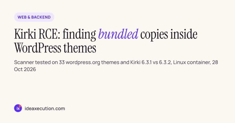 Kirki RCE: finding bundled copies inside WordPress themes